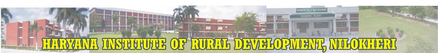 Haryana Institute of Rural Development